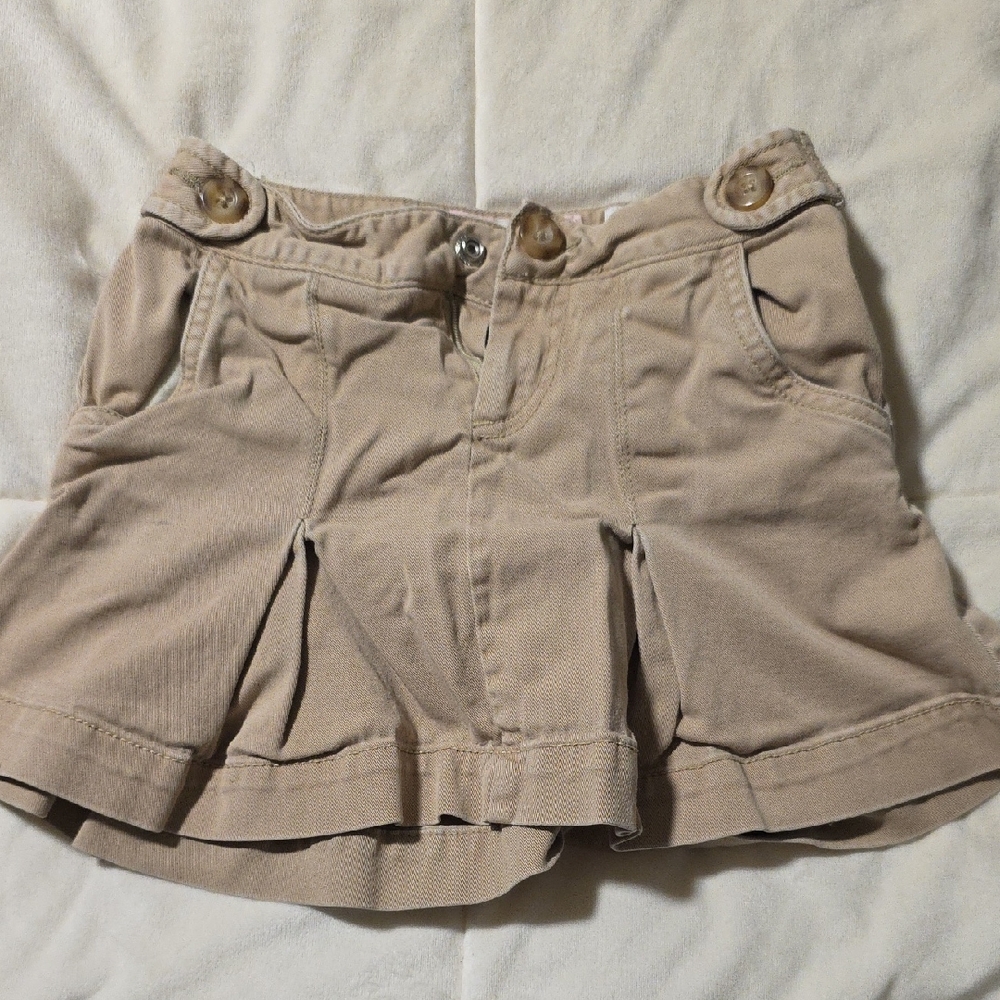 Old Navy Beige Kids Skirt with Button Accents